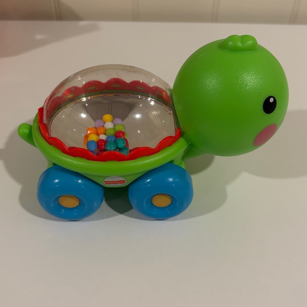 Fisher Price Set of 4 Baby Toys Train, Weight, Remote, and Turtle - Picture 5 of 7